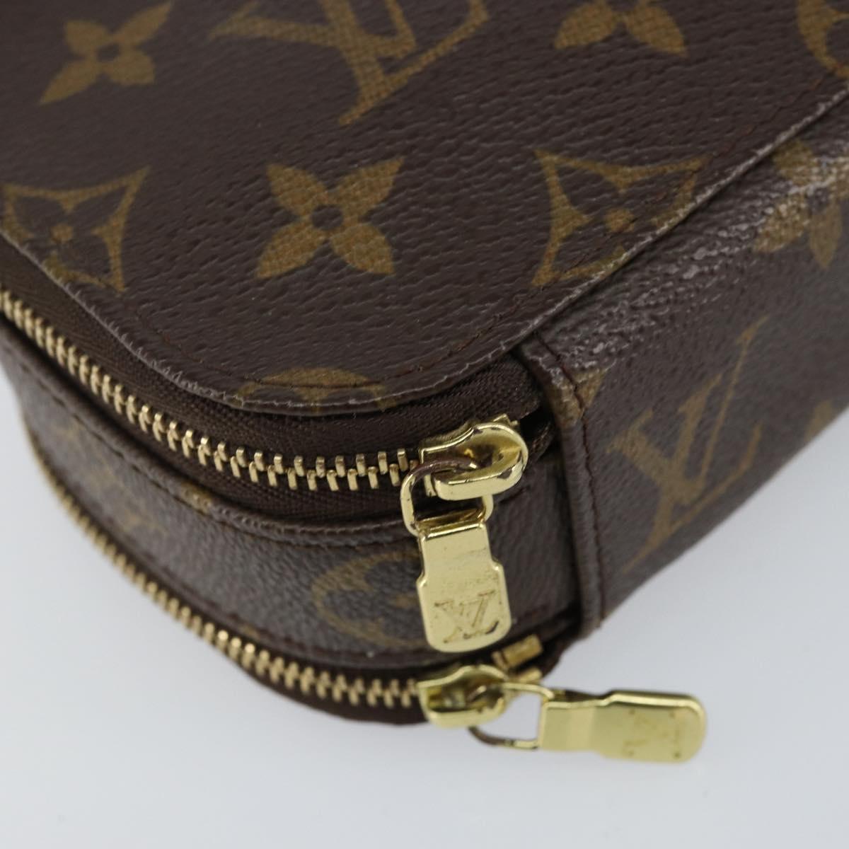 LOUIS VUITTON Monogram Trousse Brush PM Cosmetic Pouch M47510 LV Auth 155580