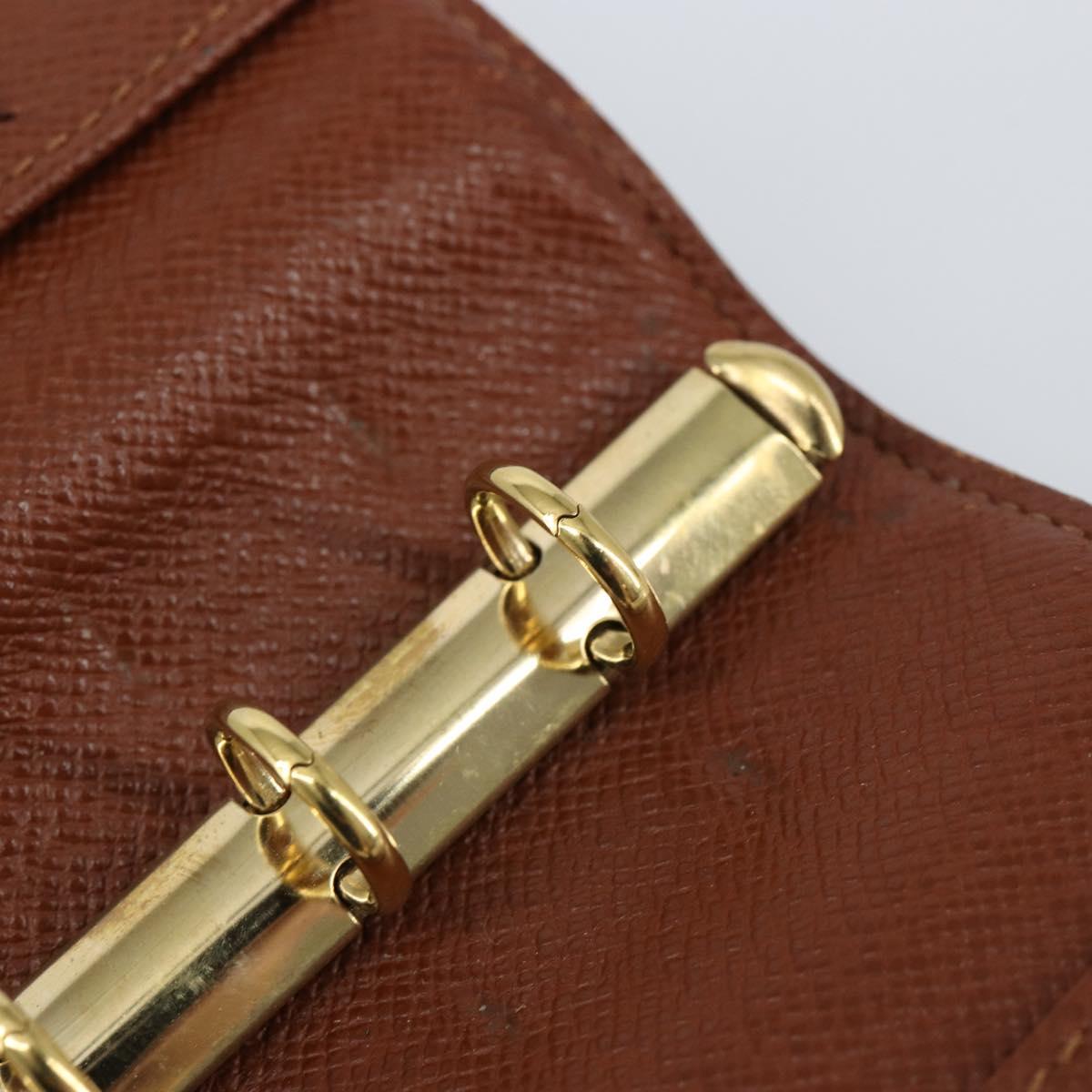 LOUIS VUITTON Monogram Agenda PM Day Planner Cover R20005 LV Auth 155581