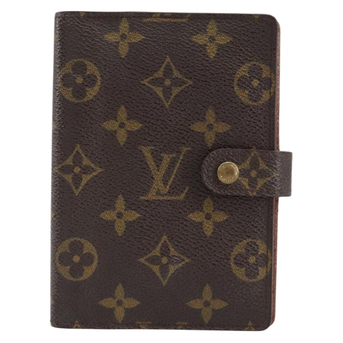 LOUIS VUITTON Monogram Agenda PM Day Planner Cover R20005 LV Auth 155581