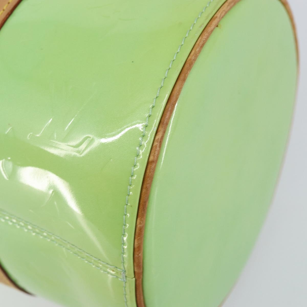 LOUIS VUITTON Monogram Vernis Bedford Hand Bag LIme Green LV Auth 155583