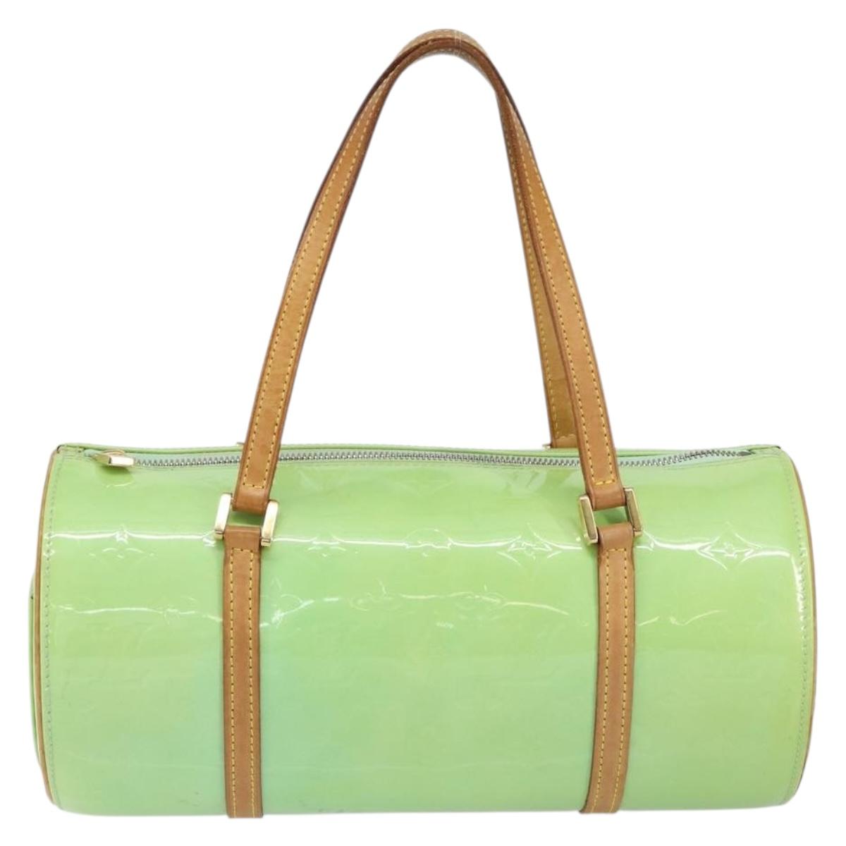 LOUIS VUITTON Monogram Vernis Bedford Hand Bag LIme Green LV Auth 155583