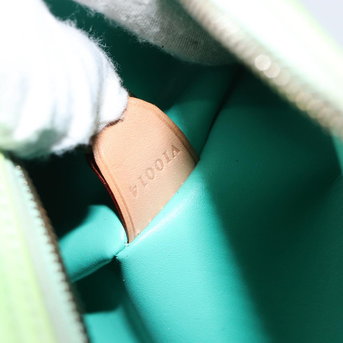 LOUIS VUITTON Monogram Vernis Bedford Hand Bag LIme Green LV Auth 155583