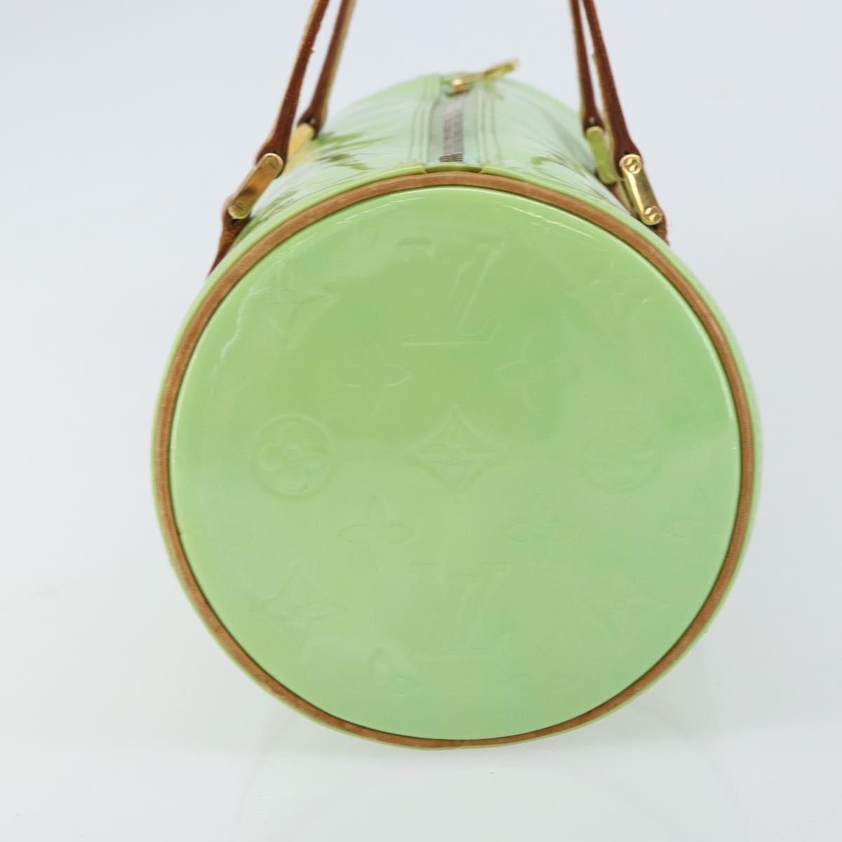 LOUIS VUITTON Monogram Vernis Bedford Hand Bag LIme Green LV Auth 155583