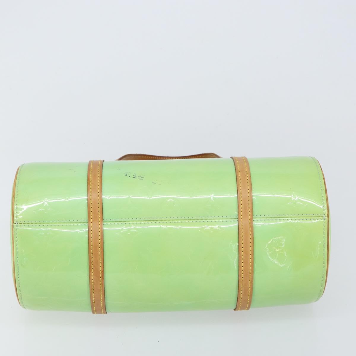 LOUIS VUITTON Monogram Vernis Bedford Hand Bag LIme Green LV Auth 155583