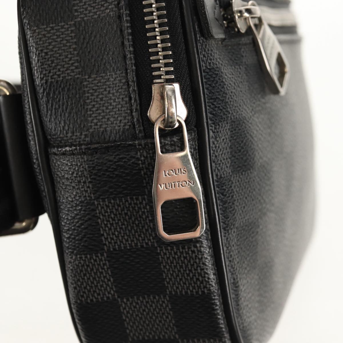 LOUIS VUITTON Damier Graphite Ambreil Shoulder Bag N41289 LV Auth 155584V