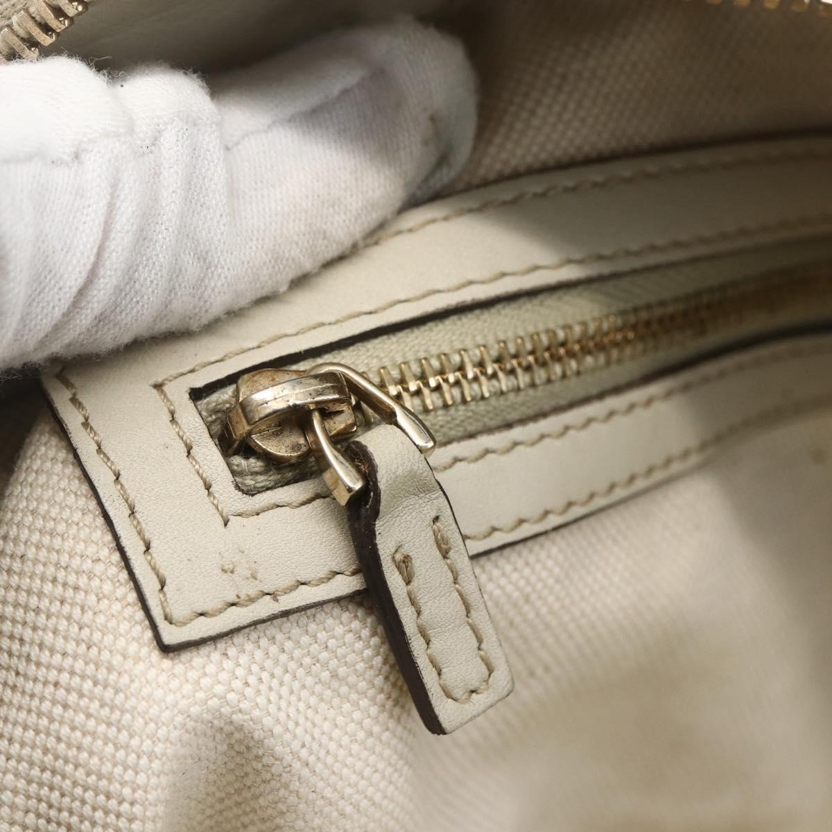 GUCCI Pretty GG Canvas Web Sherry Line Hand Bag Beige Gold 257349 Auth 155585