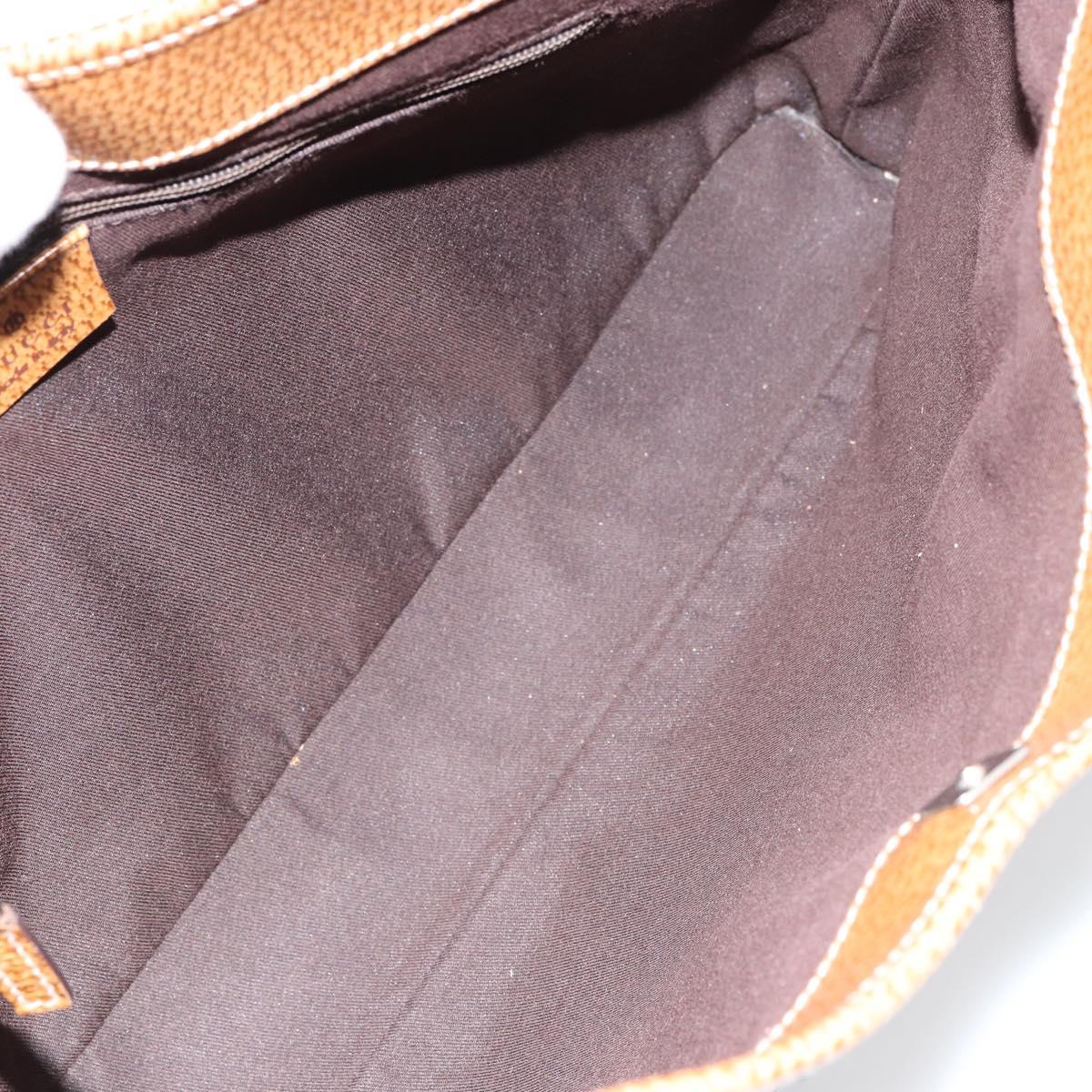 GUCCI GG Canvas Hand Bag Beige Silver 113015 Auth 155589