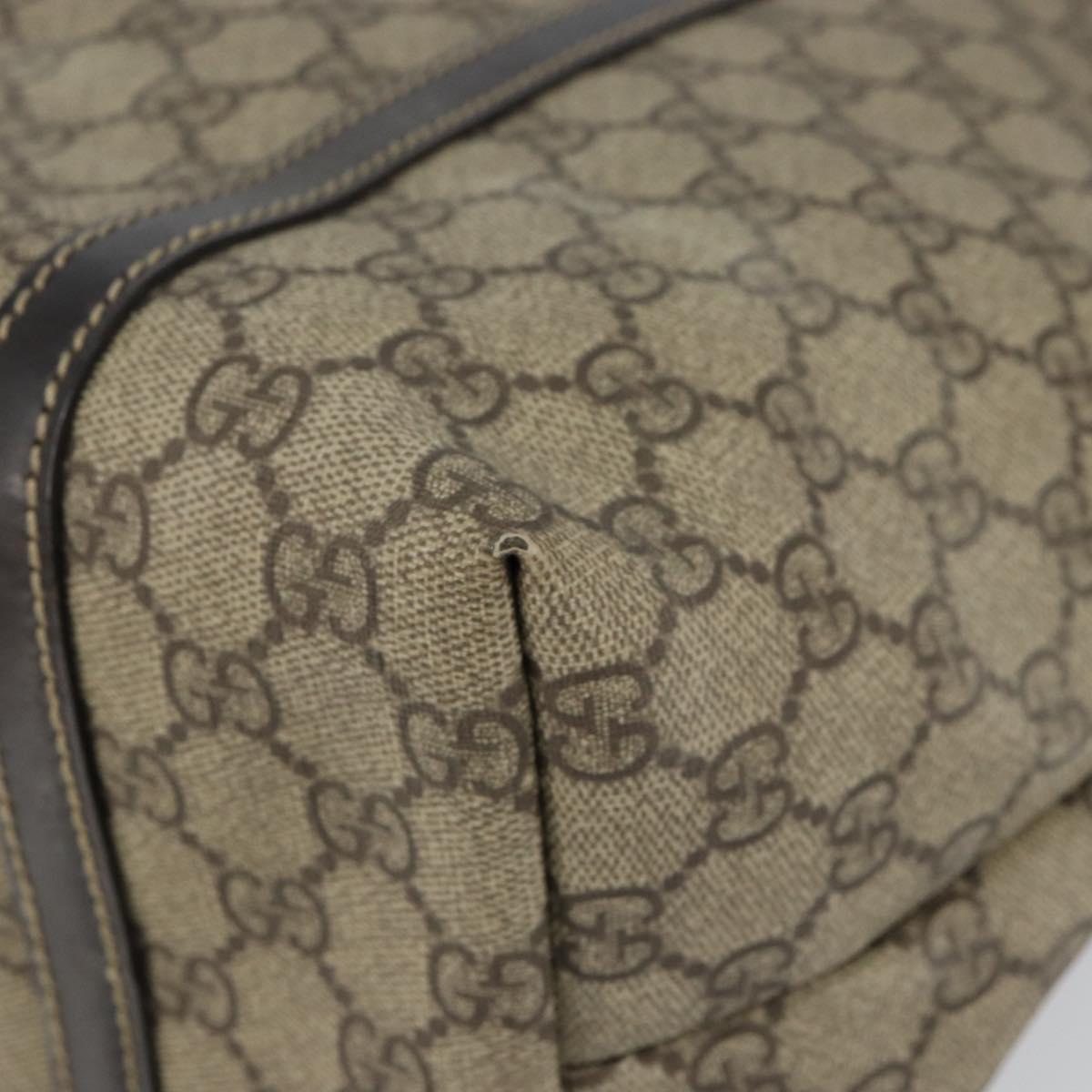 GUCCI GG Supreme Tote Bag PVC Beige Gold 197953 Auth 155590