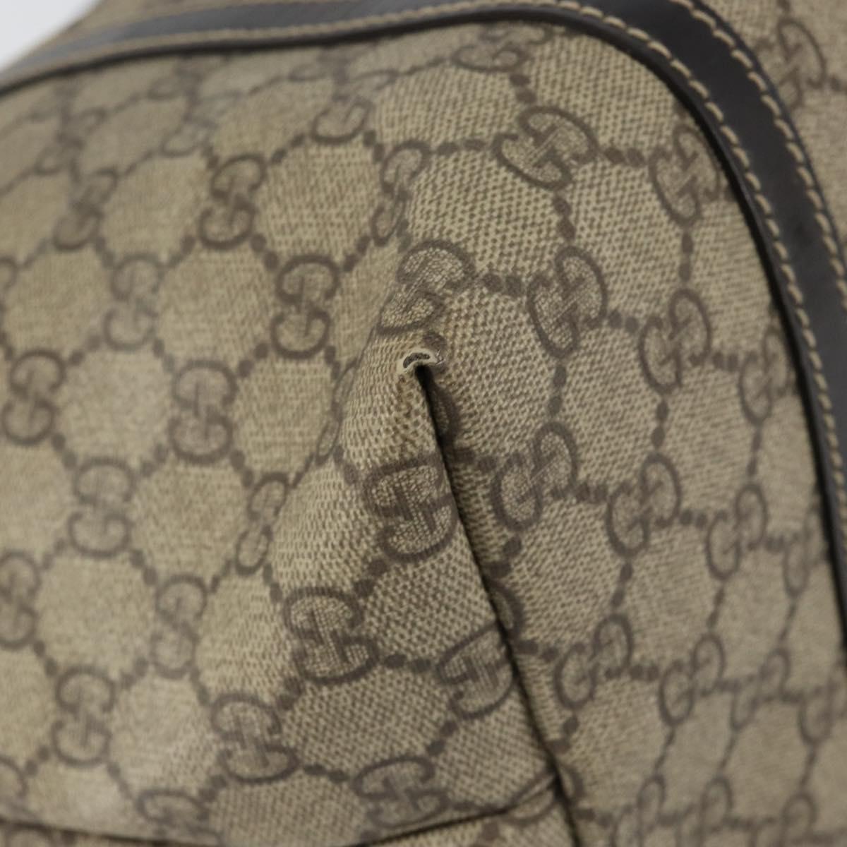 GUCCI GG Supreme Tote Bag PVC Beige Gold 197953 Auth 155590