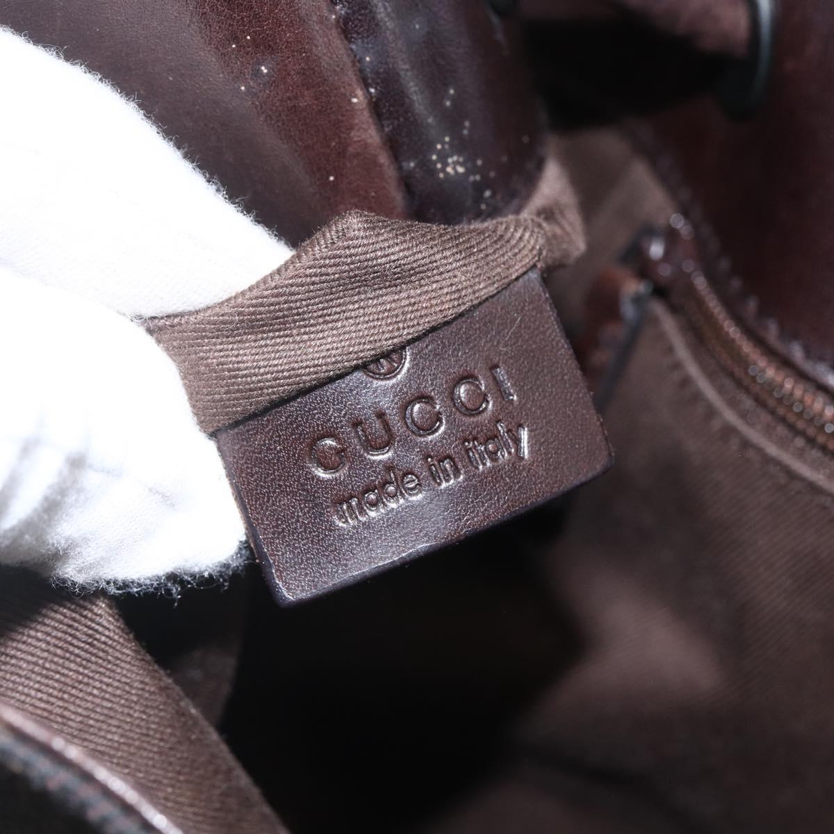 GUCCI GG Canvas Tote Bag Brown 101341 Auth 155591