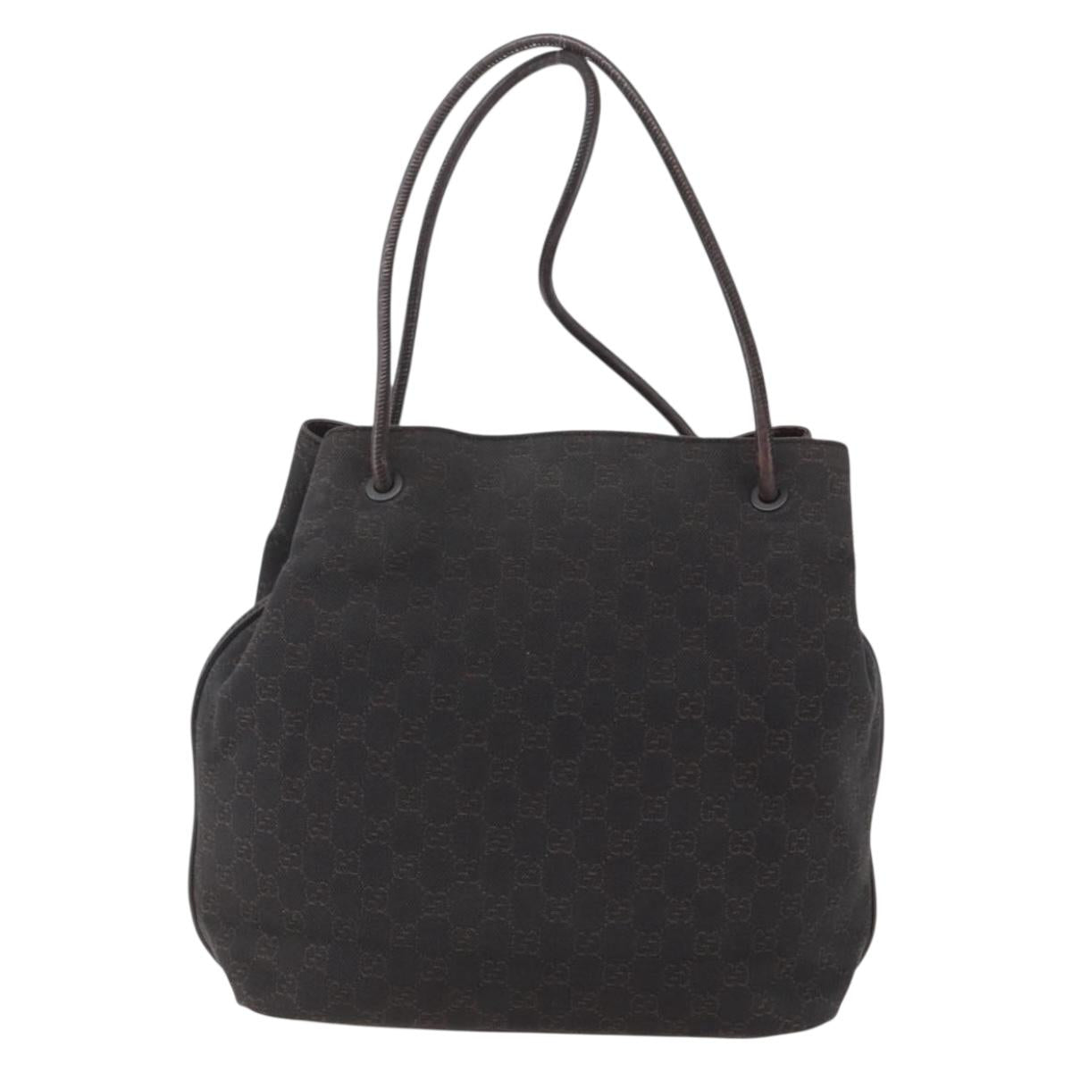 GUCCI GG Canvas Tote Bag Brown 101341 Auth 155591