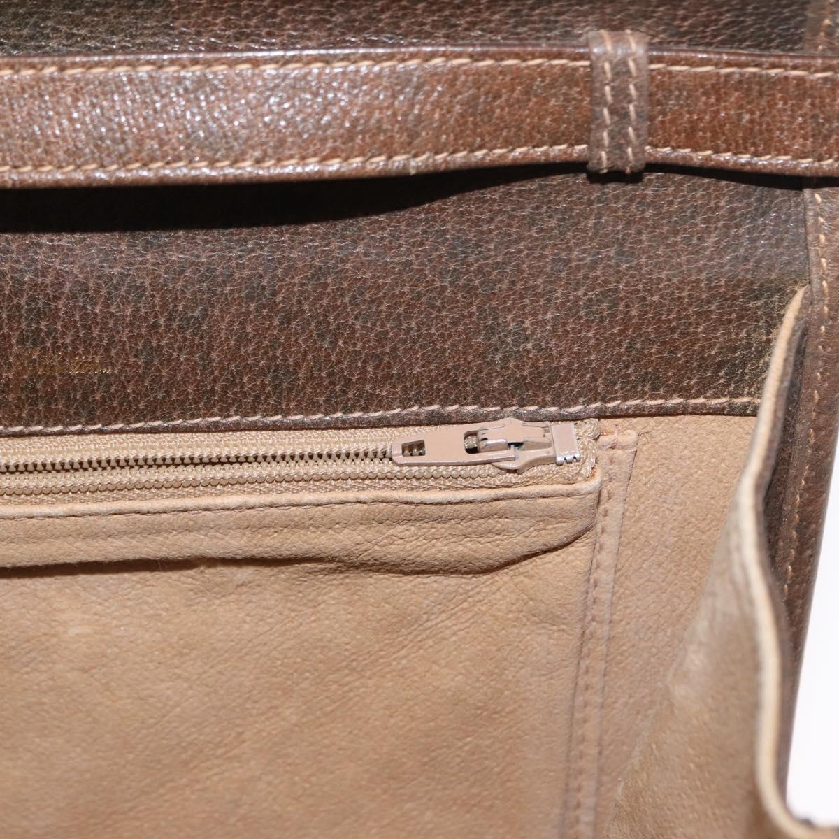 GUCCI GG Supreme Web Sherry Line Shoulder Bag PVC Beige Gold Auth 155593