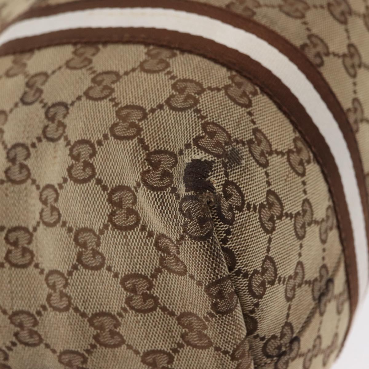 GUCCI GG Canvas Sherry Line Hand Bag Beige Gold 139260 Auth 155602