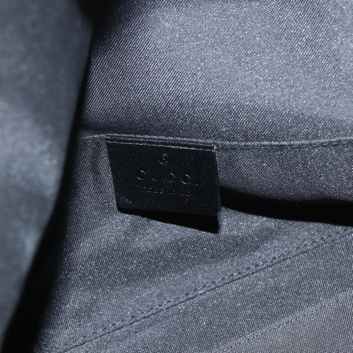 GUCCI GG Canvas Shoulder Bag Black Silver 000 0602 Auth 155604