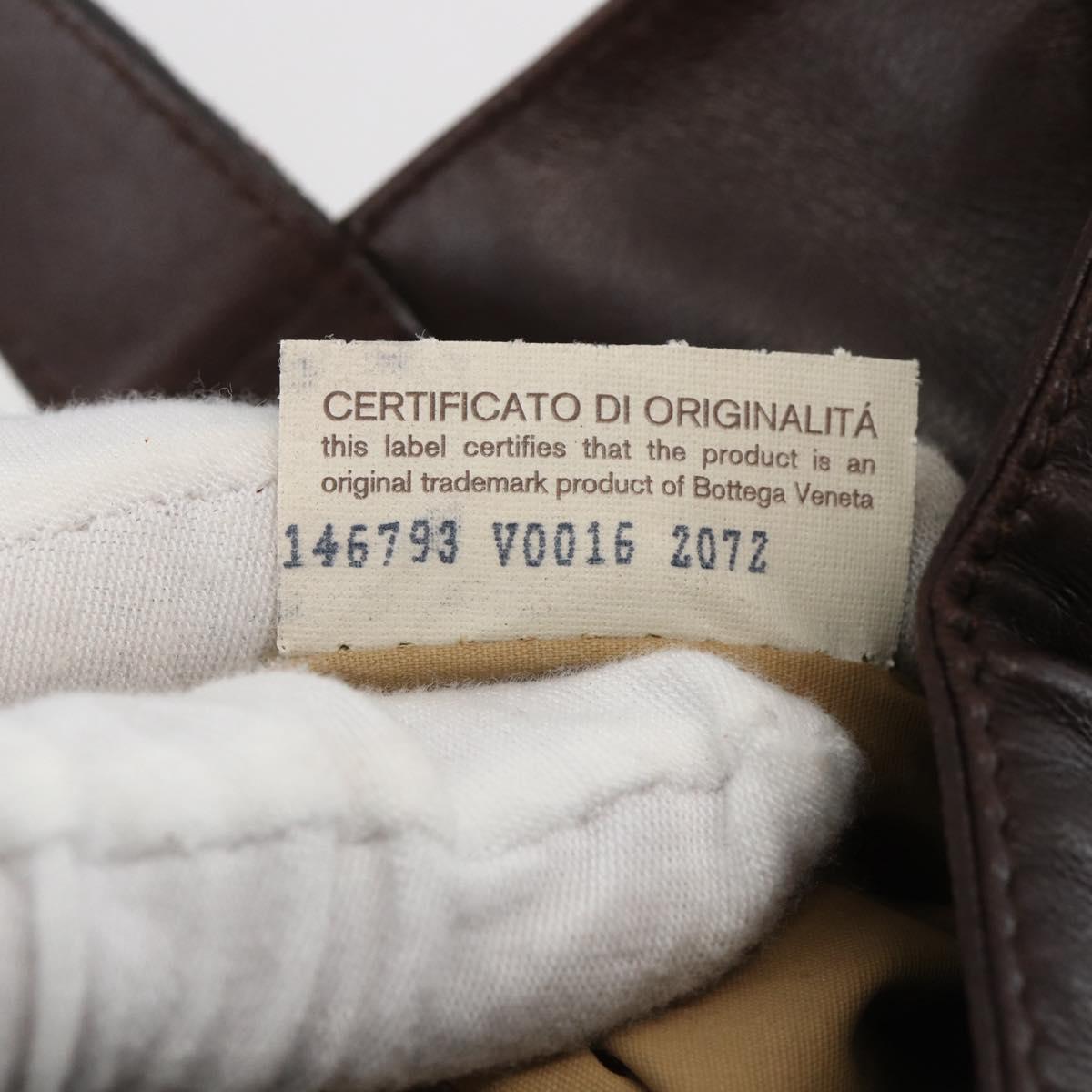 BOTTEGA VENETA INTRECCIATO Hand Bag Leather Brown 146793 Auth 155614