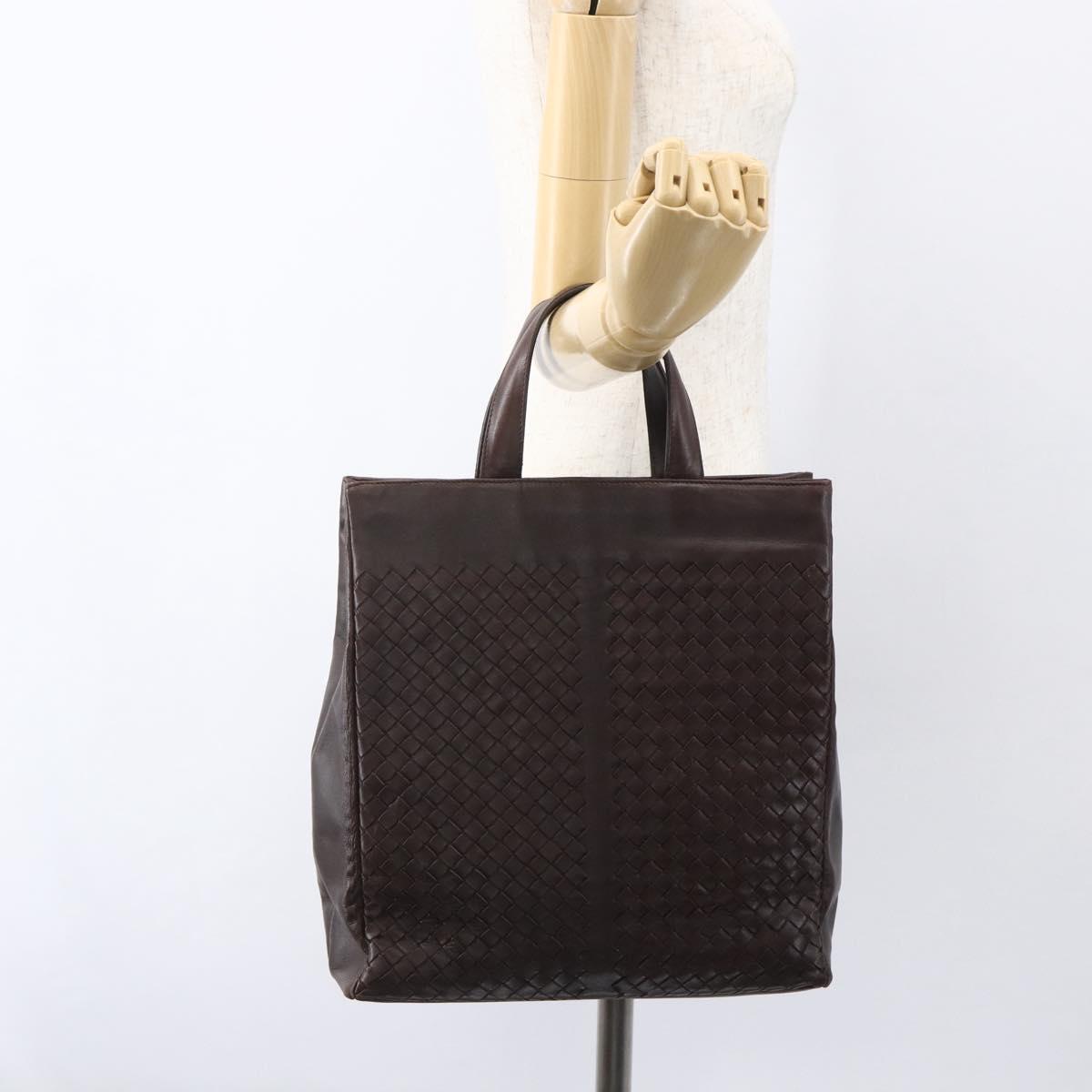 BOTTEGA VENETA INTRECCIATO Hand Bag Leather Brown 146793 Auth 155614