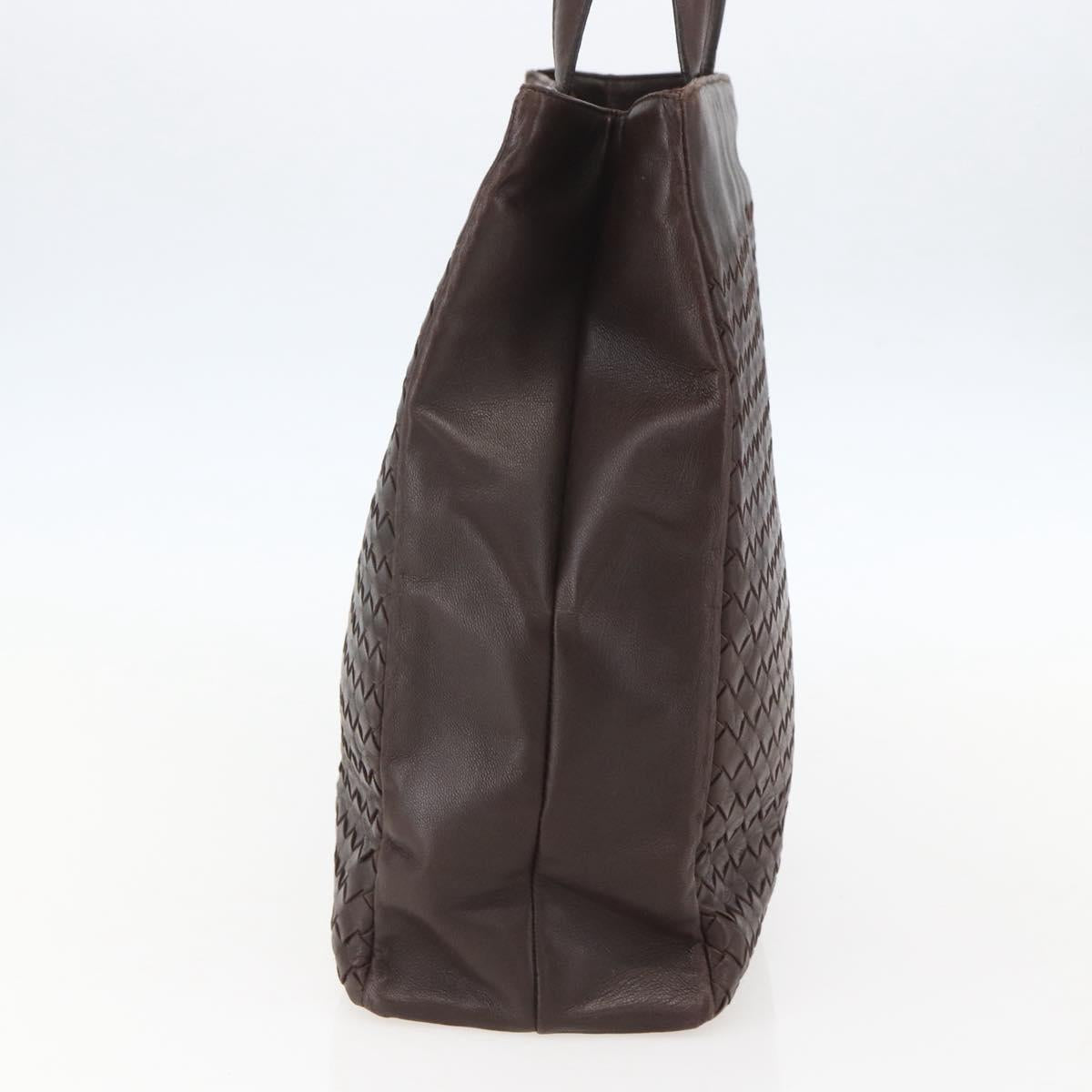 BOTTEGA VENETA INTRECCIATO Hand Bag Leather Brown 146793 Auth 155614