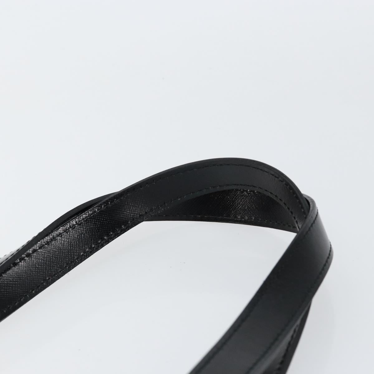 Gianni Versace Shoulder Bag Leather Black Gold Auth 155617