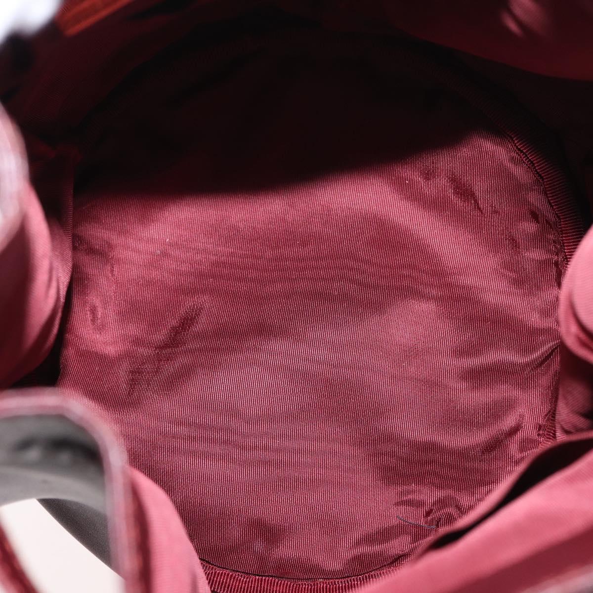 CARTIER Must Line Shoulder Bag Leather Bordeaux Gold Auth 155623