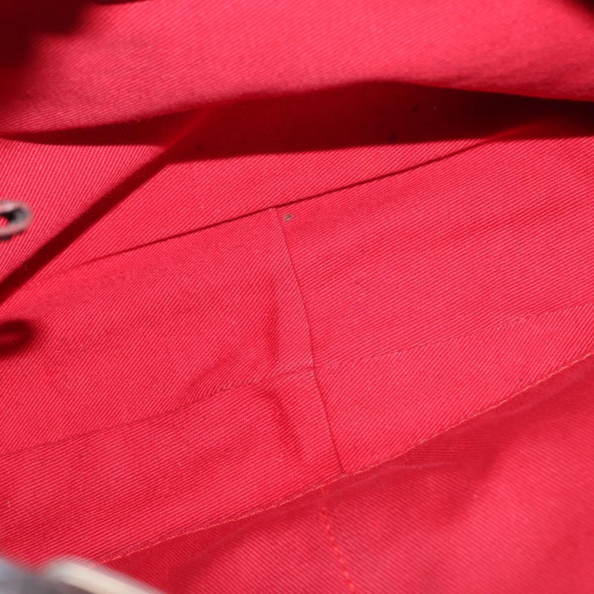 LOEWE Shoulder Bag Leather Brown Silver Auth 155631