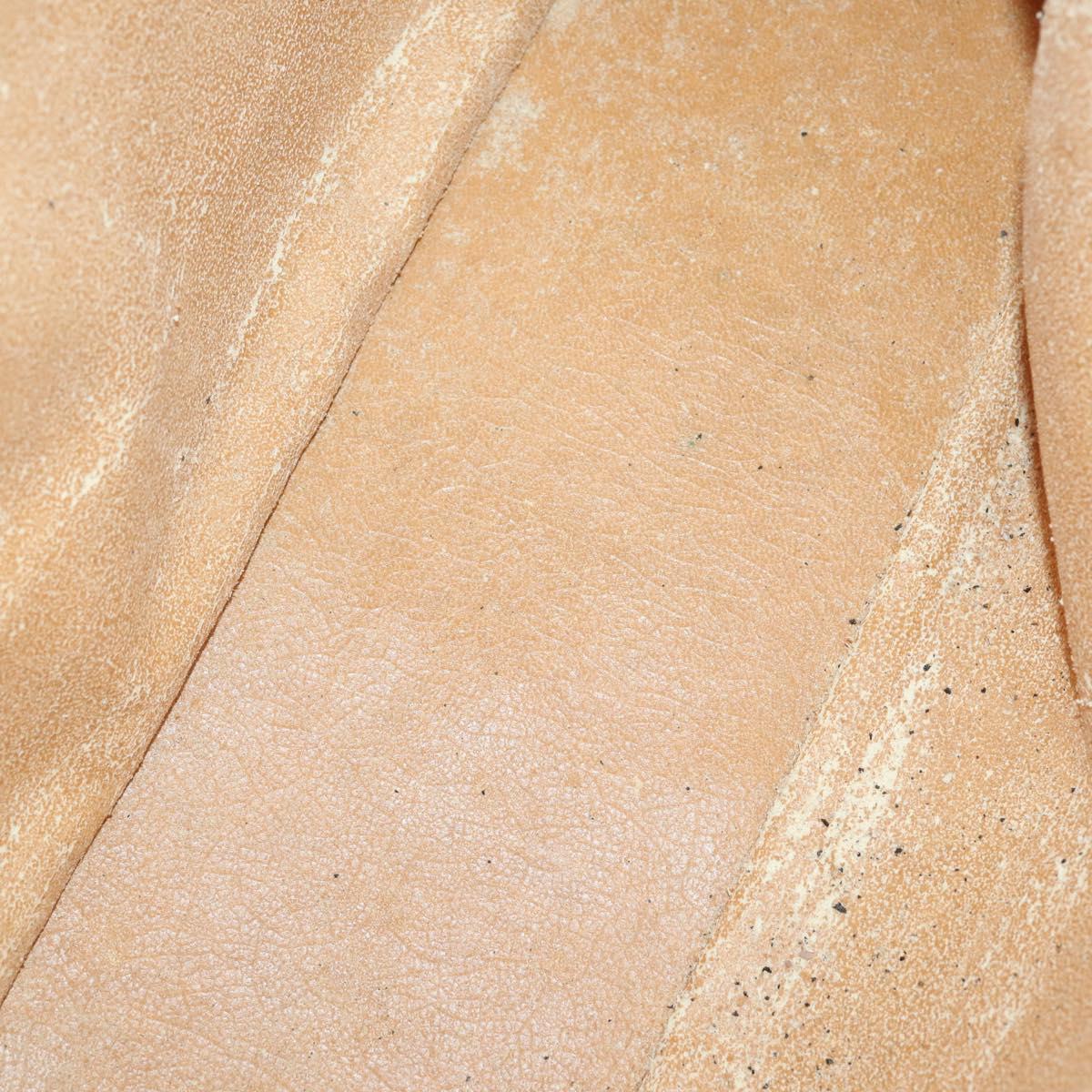 GUCCI Bamboo Hand Bag Leather 2way Brown Gold Auth 155634