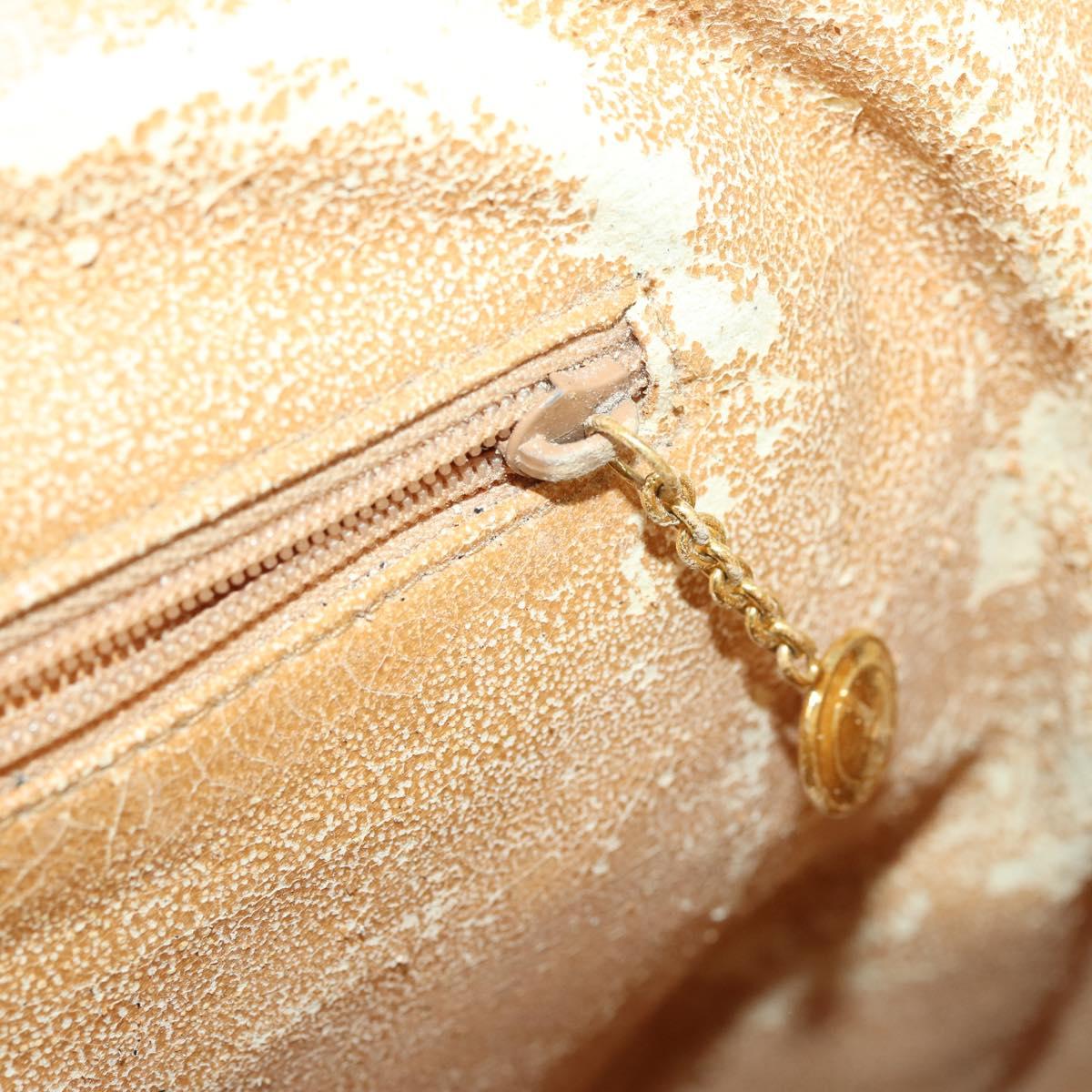 GUCCI Bamboo Hand Bag Leather 2way Brown Gold Auth 155634