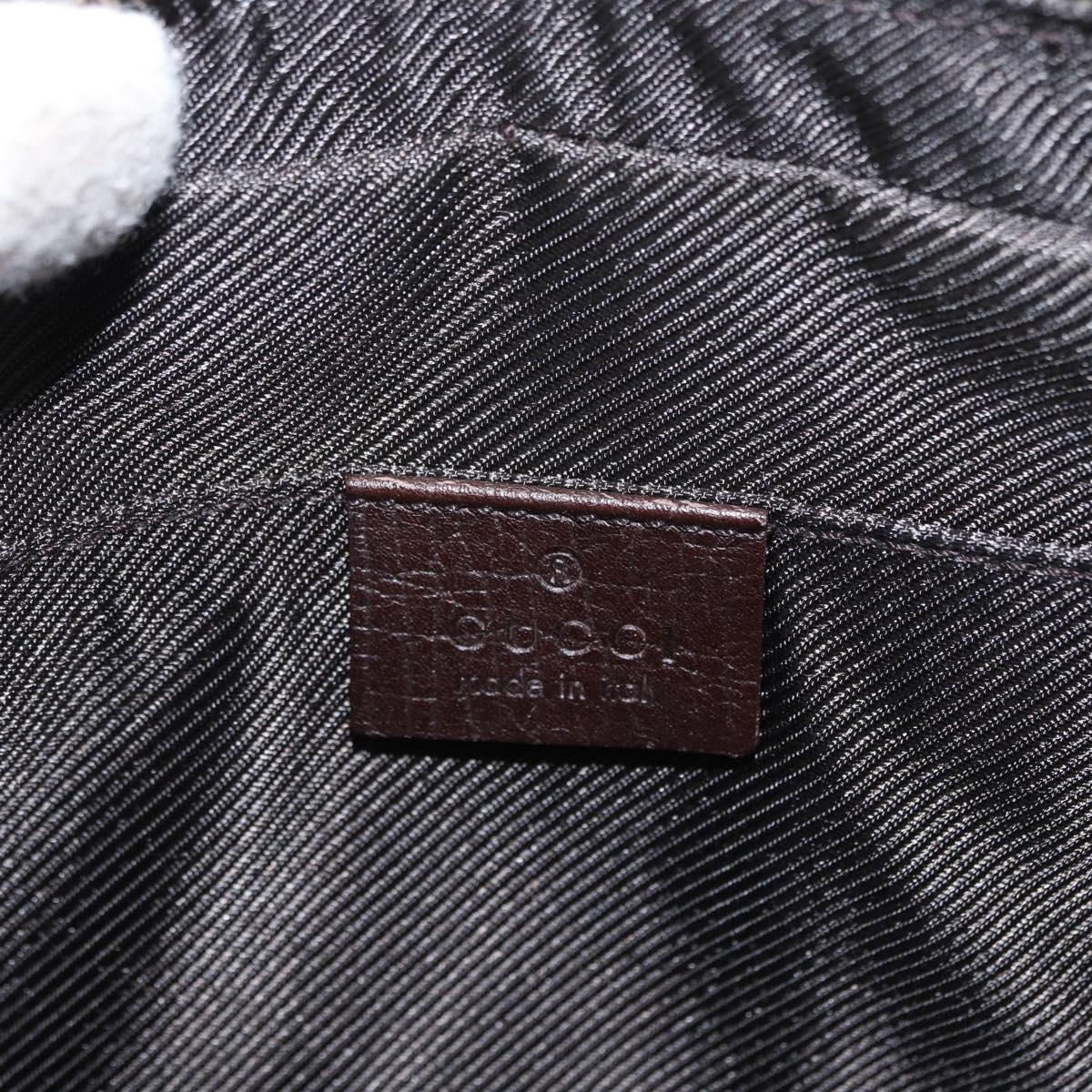 GUCCI GG Supreme Clutch Bag PVC Beige Silver 108844 Auth 155648