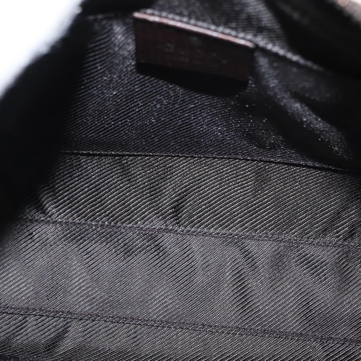 GUCCI GG Supreme Clutch Bag PVC Beige Silver 108844 Auth 155648