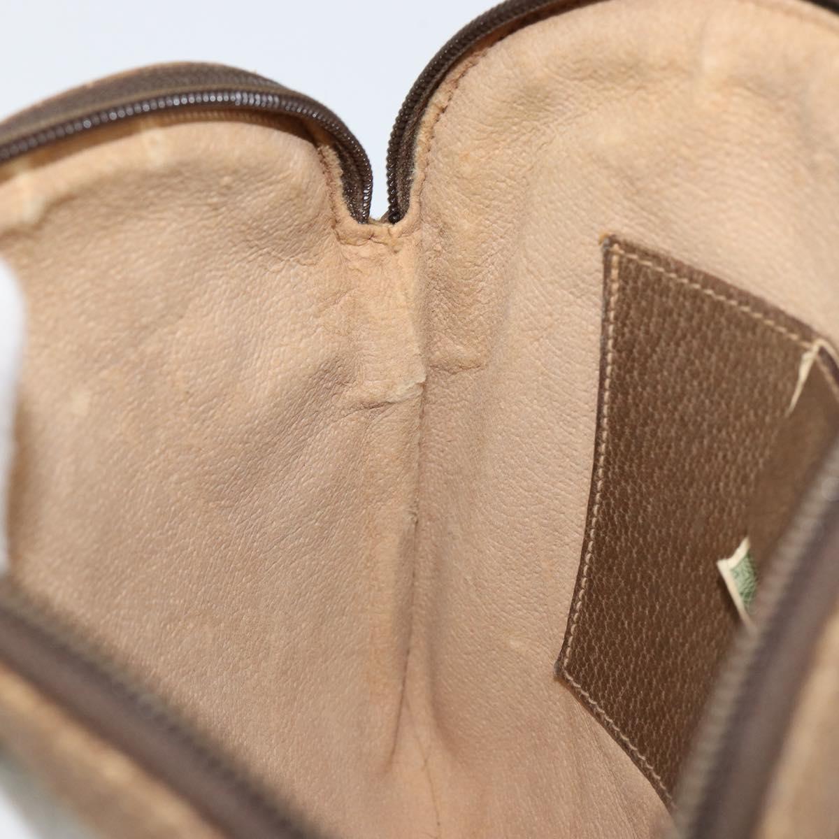 GUCCI GG Supreme Web Sherry Line Bag PVC Beige Gold 904 02 047 Auth 155650