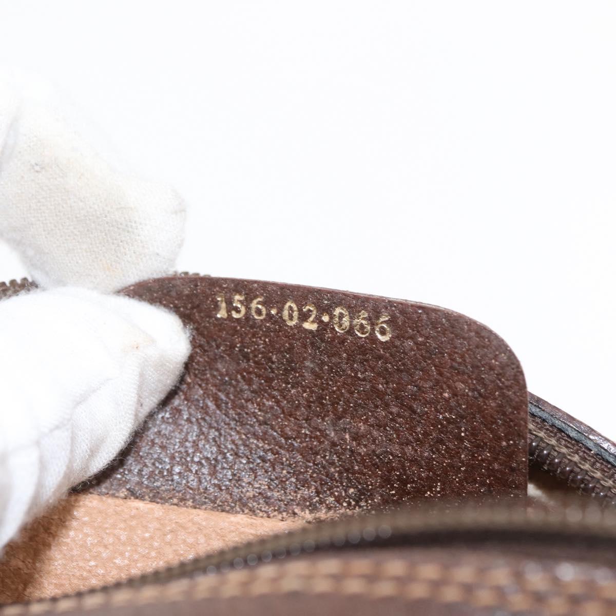 GUCCI GG Supreme Web Sherry Line Bag PVC Beige Gold 156 02 066 Auth 155651