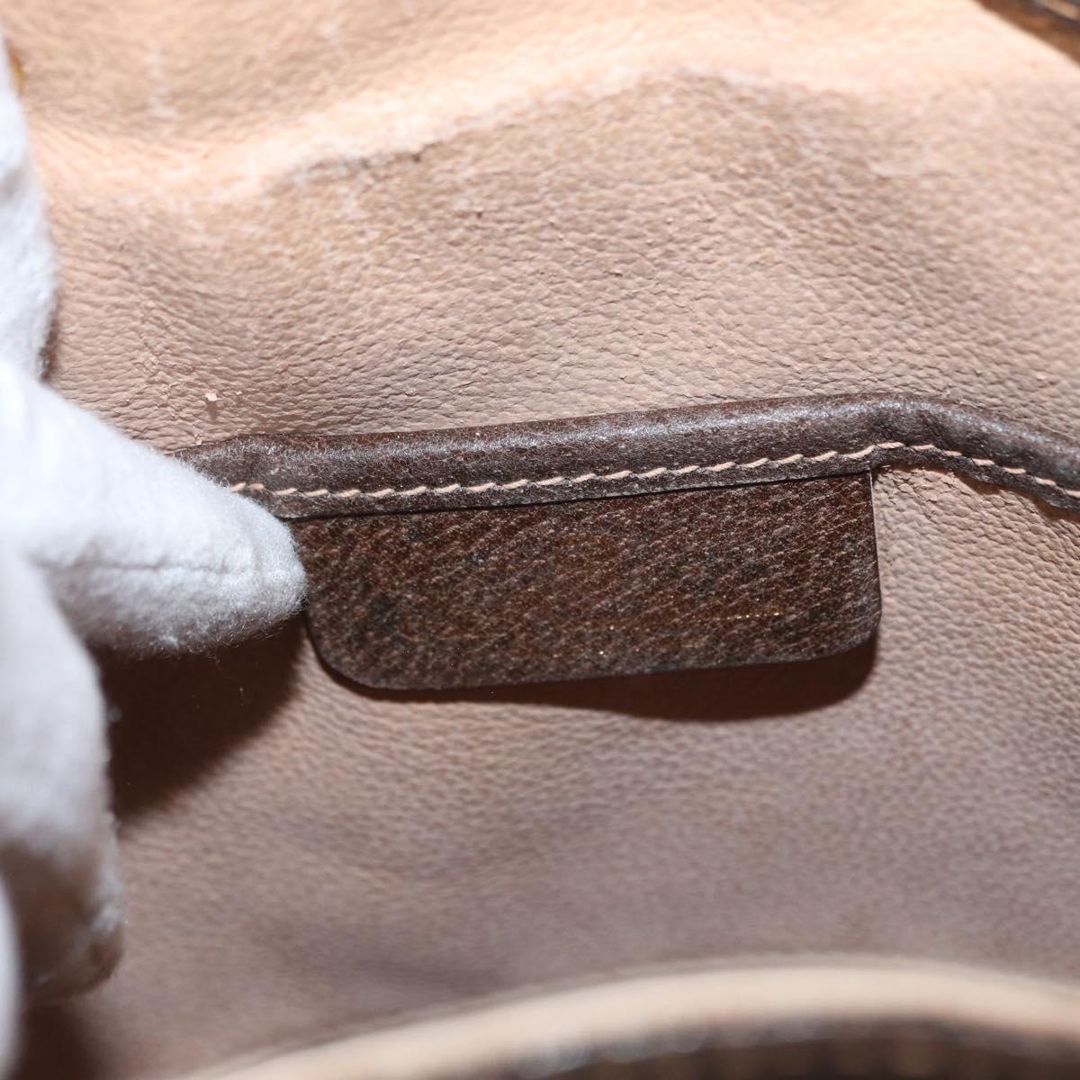 GUCCI GG Supreme Web Sherry Line Bag PVC Beige Gold 164 02 034 Auth 155652