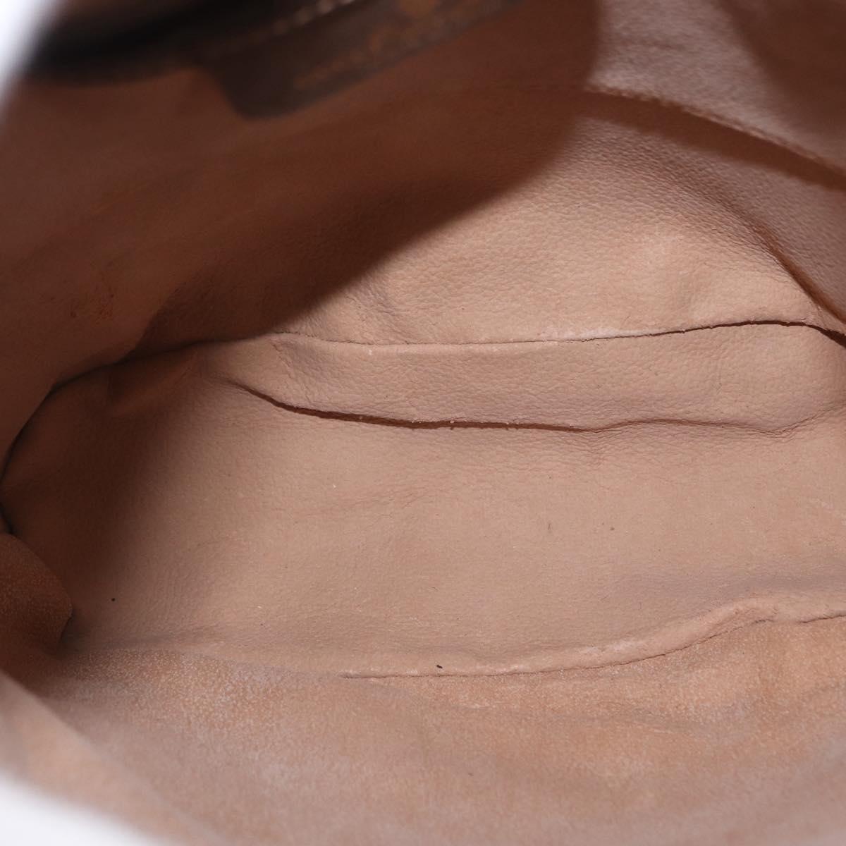 GUCCI GG Supreme Web Sherry Line Bag PVC Beige Gold 164 02 034 Auth 155652