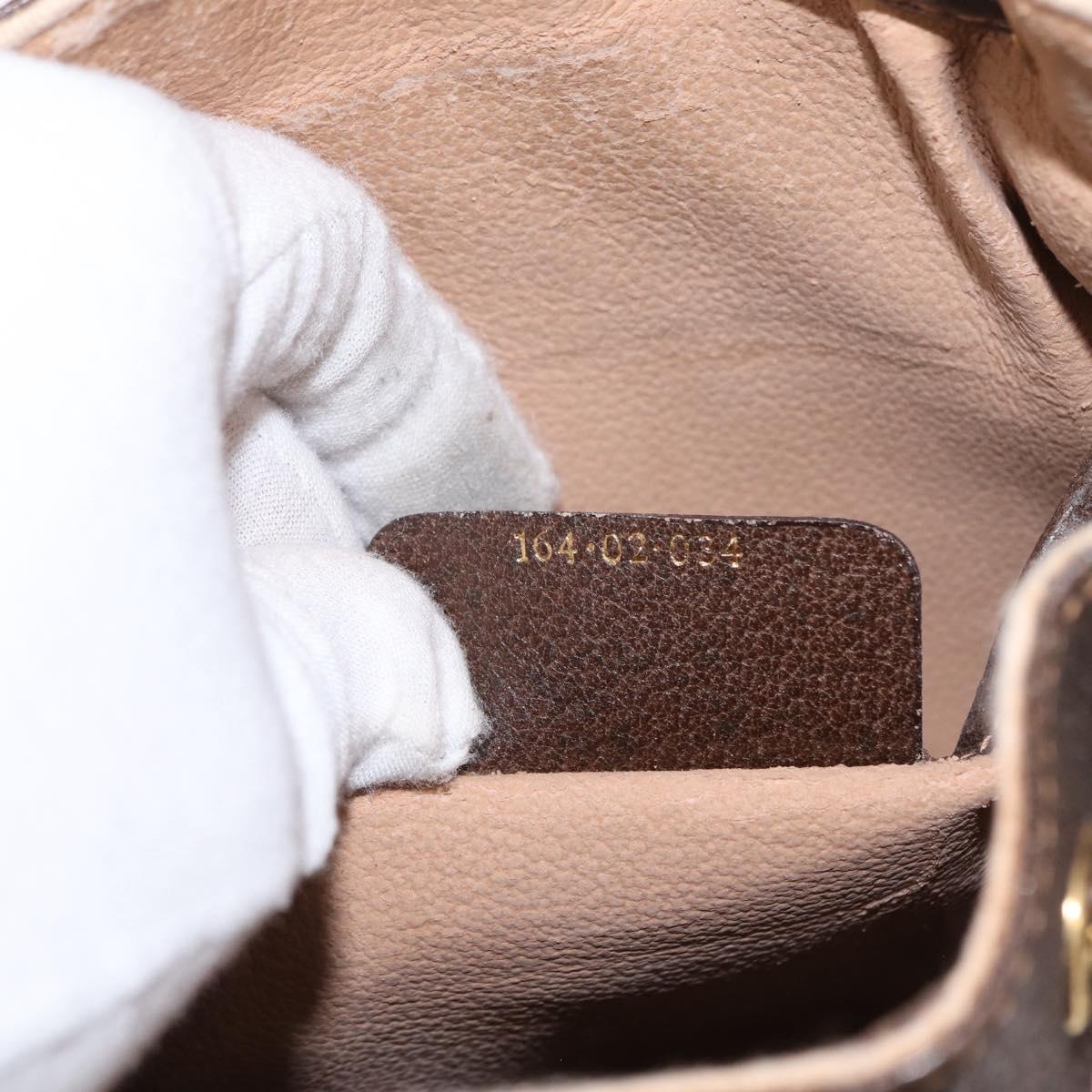 GUCCI GG Supreme Web Sherry Line Bag PVC Beige Gold 164 02 034 Auth 155652