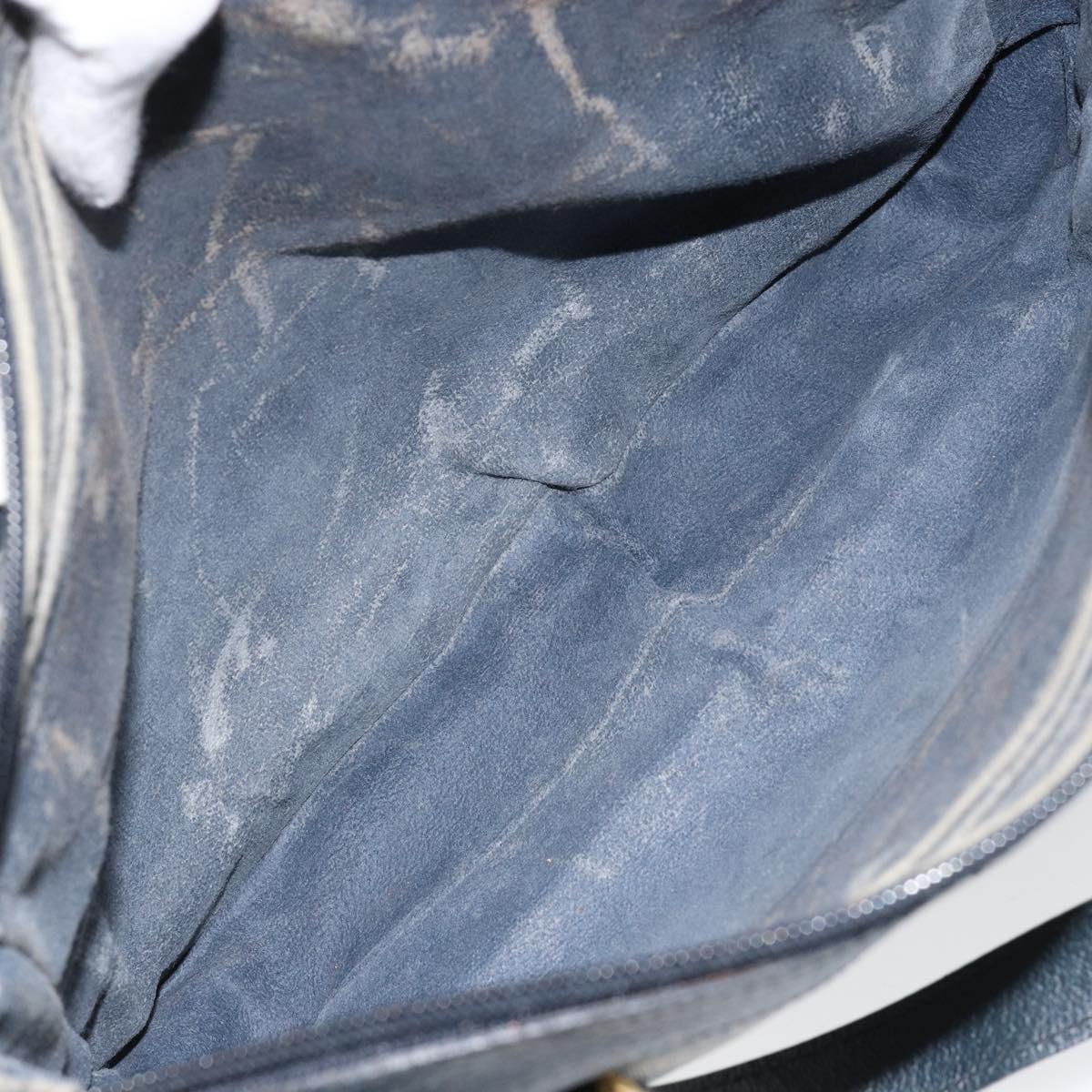 GUCCI GG Supreme Sherry Line Hand Bag PVC Navy Red 41 02 079 Auth 155654