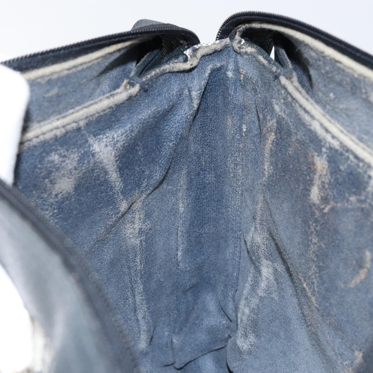 GUCCI GG Supreme Sherry Line Hand Bag PVC Navy Red 41 02 079 Auth 155654