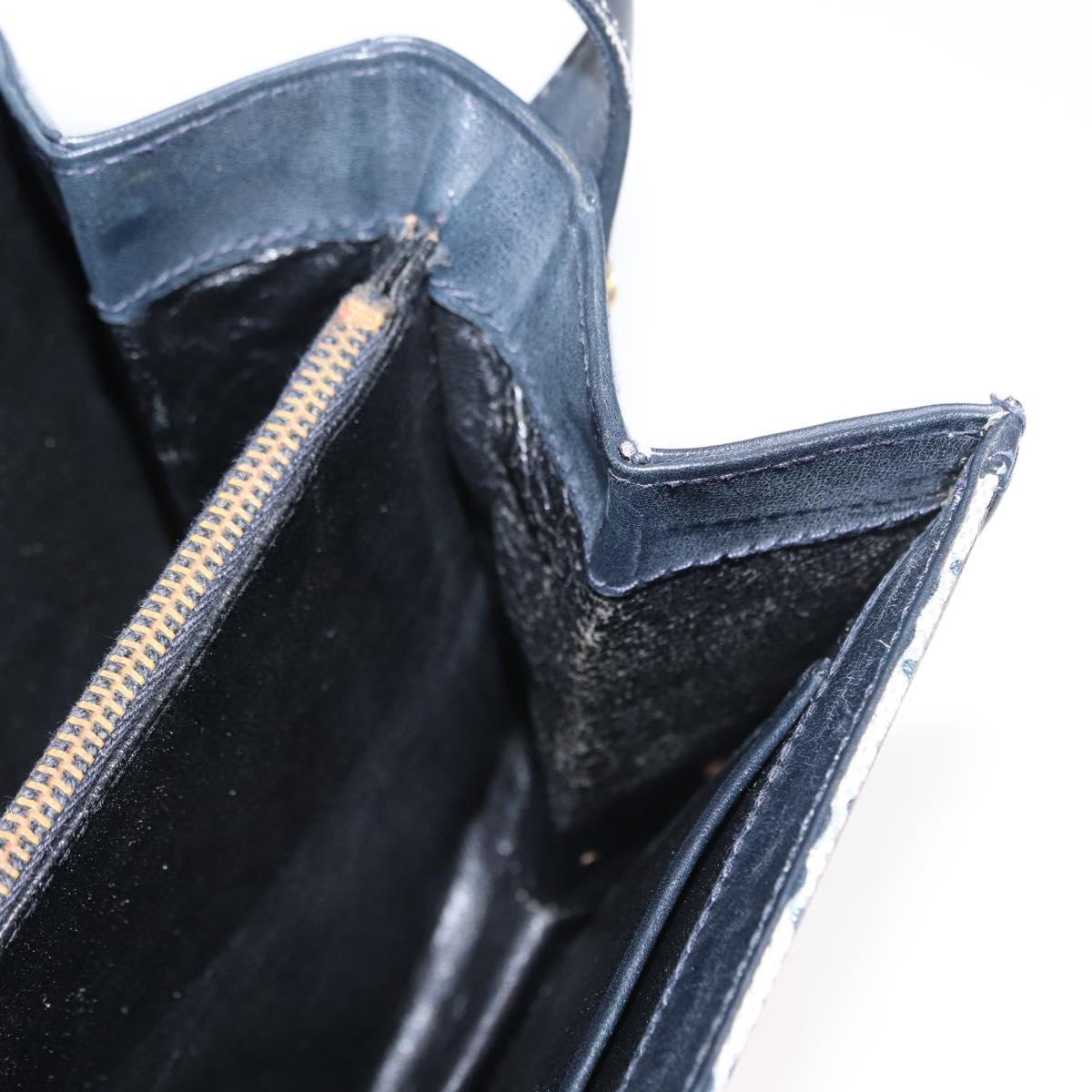 GUCCI GG Supreme Sherry Line Shoulder Bag PVC Navy Gold Red Auth 155655