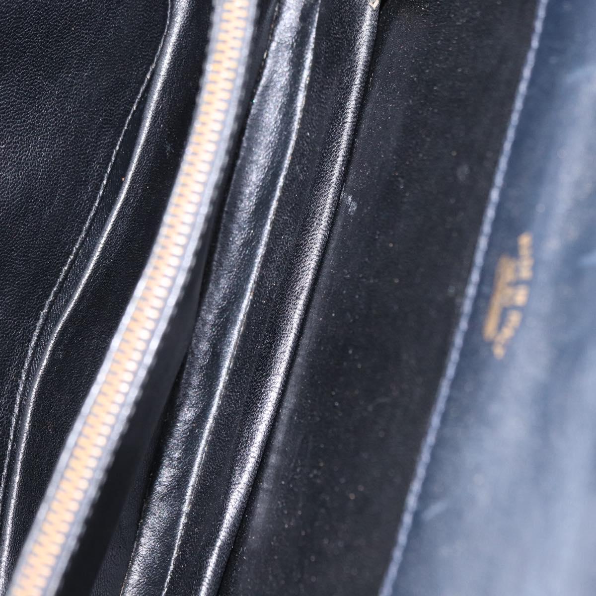 GUCCI GG Supreme Sherry Line Shoulder Bag PVC Navy Gold Red Auth 155655