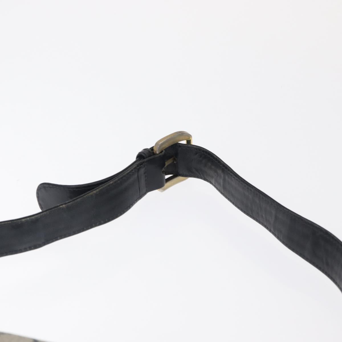 GUCCI GG Supreme Sherry Line Shoulder Bag PVC Navy Gold Red Auth 155655