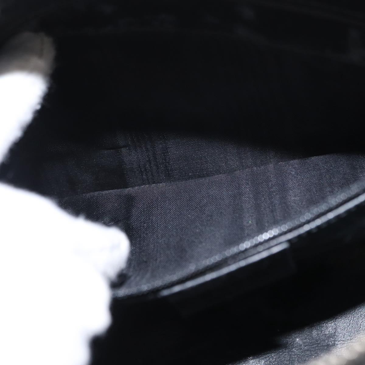 GUCCI GG Canvas Hand Bag Black Silver 000 0851 3754 Auth 155656