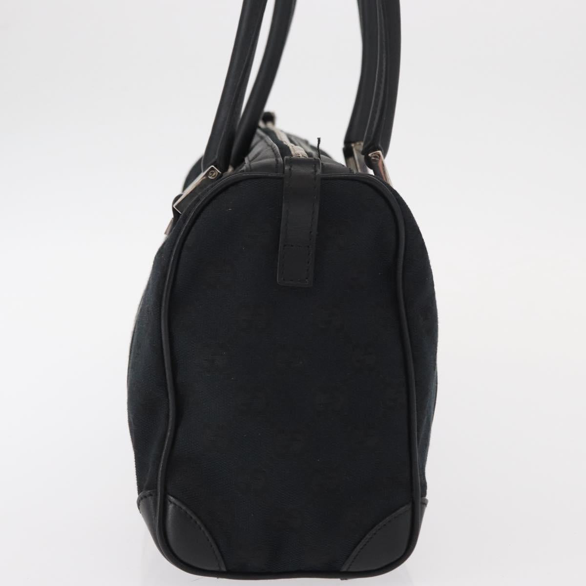 GUCCI GG Canvas Hand Bag Black Silver 000 0851 3754 Auth 155656