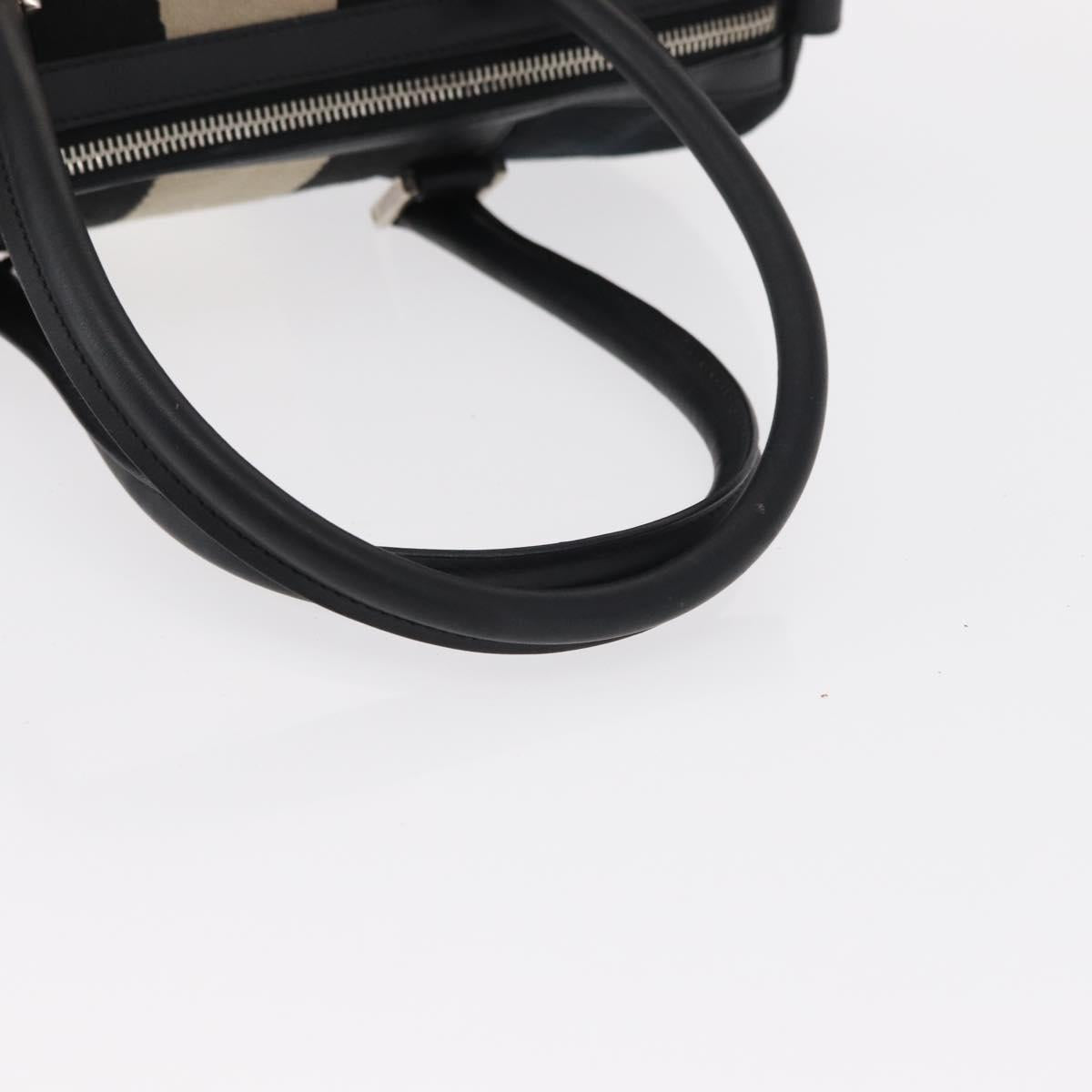 GUCCI GG Canvas Hand Bag Black Silver 000 0851 3754 Auth 155656