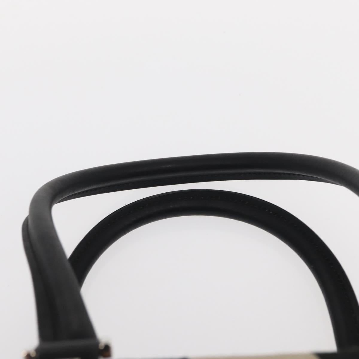 GUCCI GG Canvas Hand Bag Black Silver 000 0851 3754 Auth 155656