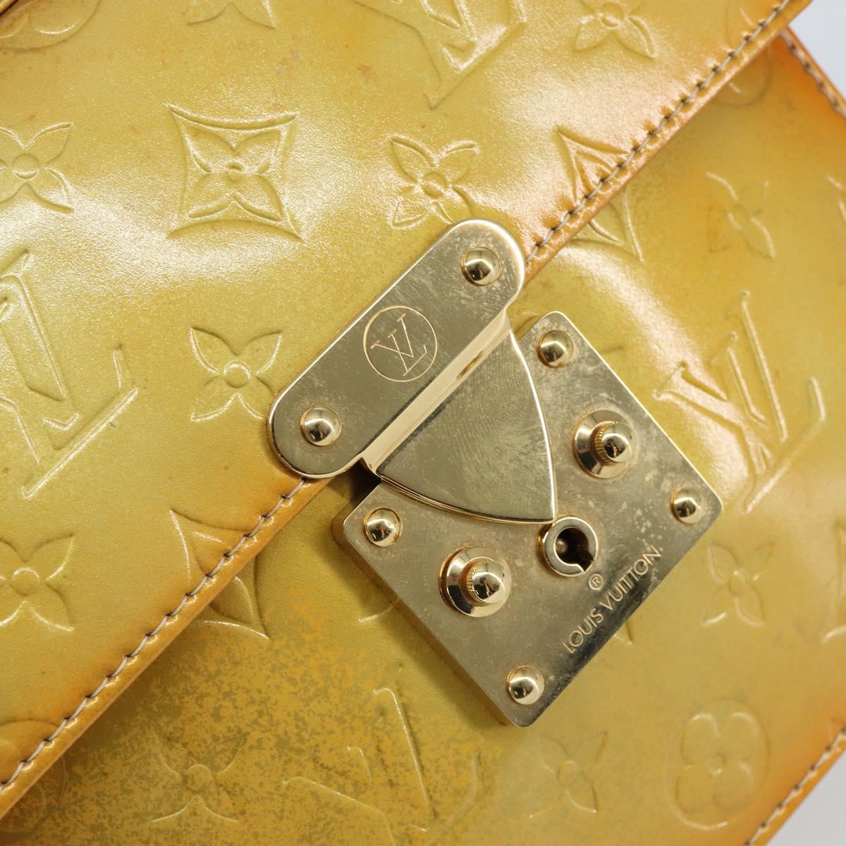 LOUIS VUITTON Monogram Vernis Spring Street Hand Bag Gris M91029 LV Auth 155681