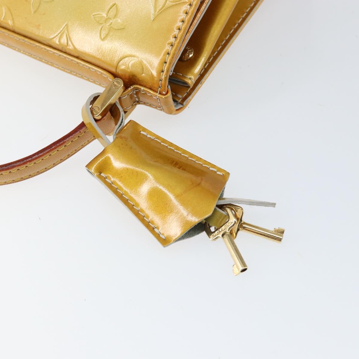 LOUIS VUITTON Monogram Vernis Spring Street Hand Bag Gris M91029 LV Auth 155681