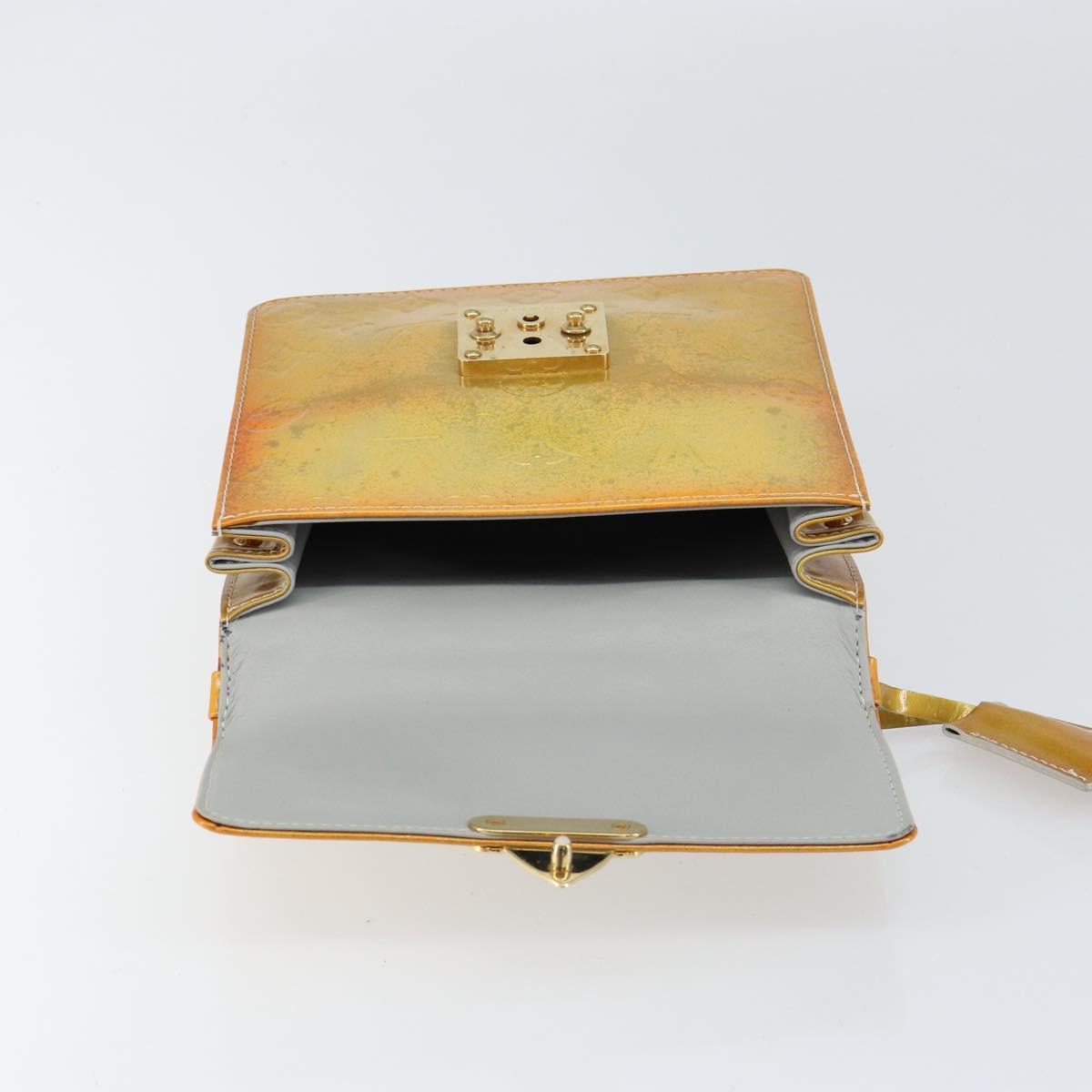 LOUIS VUITTON Monogram Vernis Spring Street Hand Bag Gris M91029 LV Auth 155681