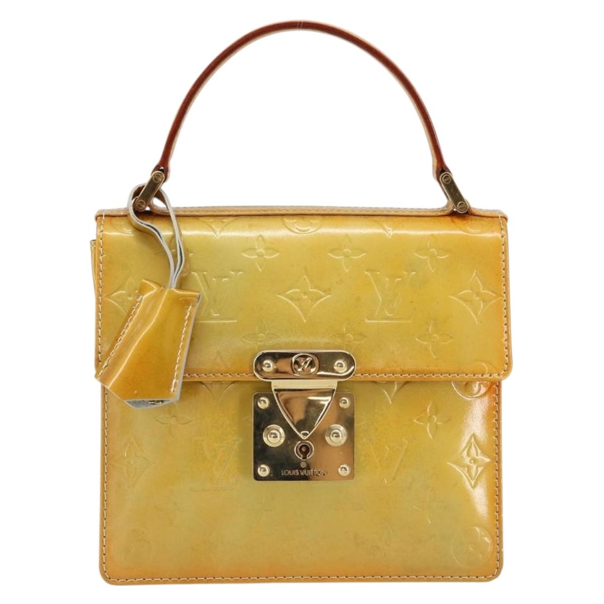 LOUIS VUITTON Monogram Vernis Spring Street Hand Bag Gris M91029 LV Auth 155681