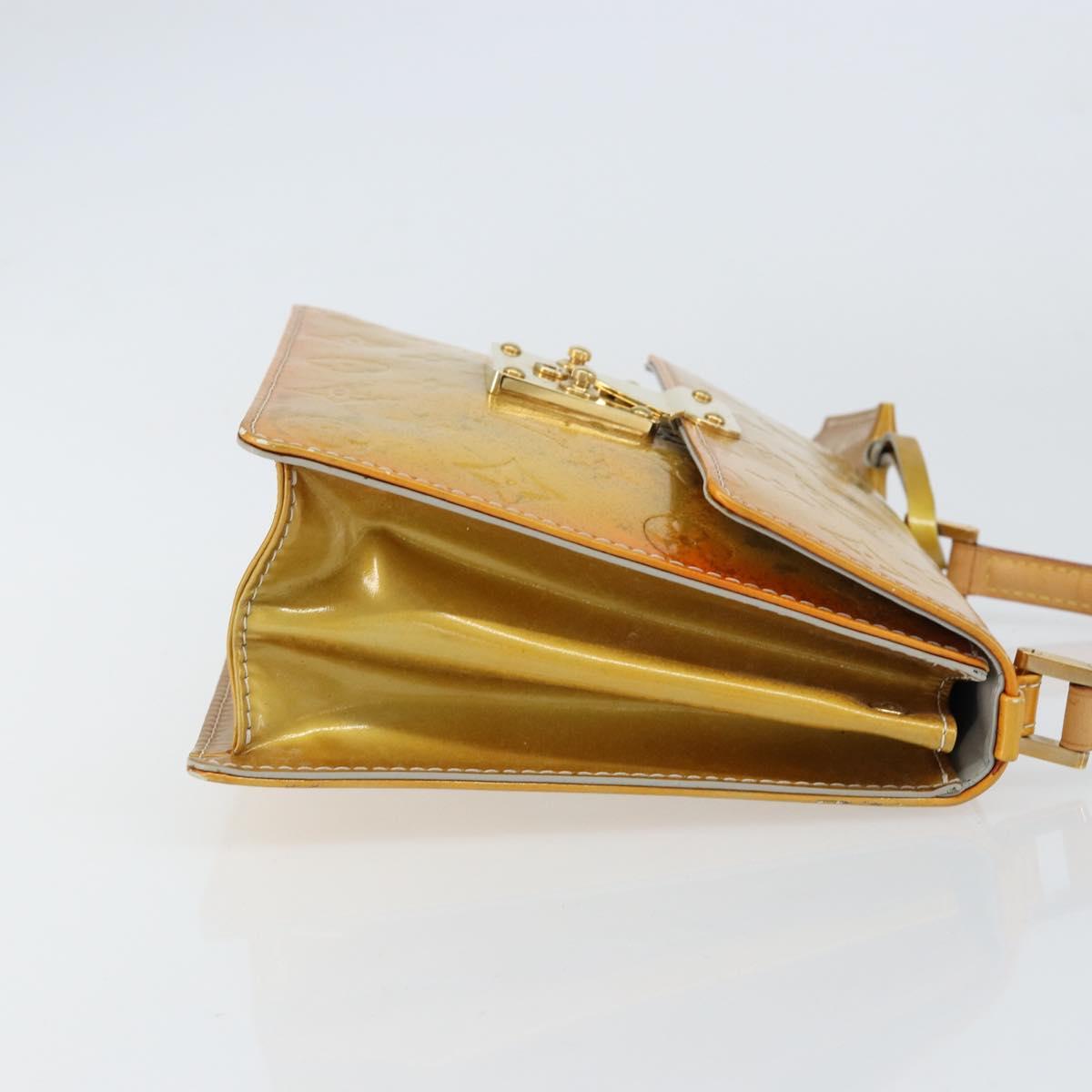 LOUIS VUITTON Monogram Vernis Spring Street Hand Bag Gris M91029 LV Auth 155681