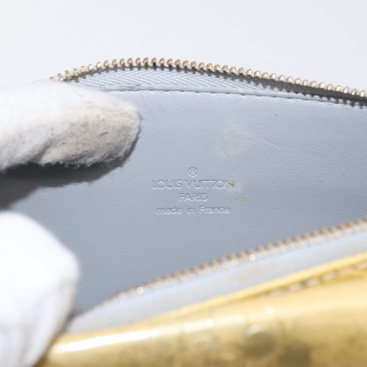 LOUIS VUITTON Monogram Vernis Motto Accessory Pouch Gris M91030 LV Auth 155682