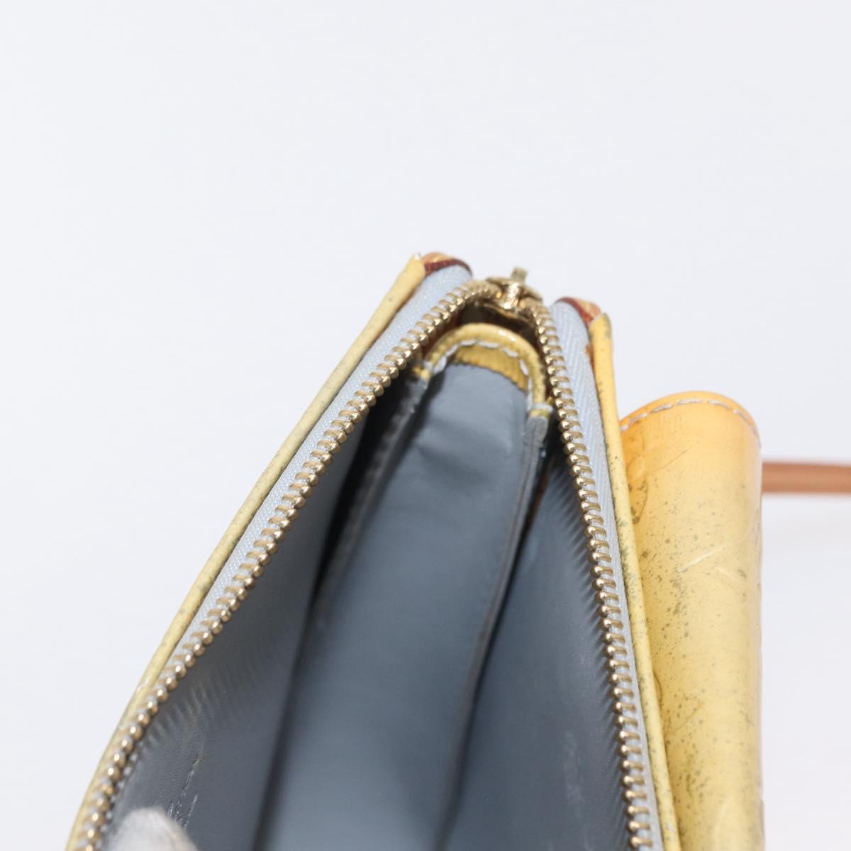 LOUIS VUITTON Monogram Vernis Motto Accessory Pouch Gris M91030 LV Auth 155682