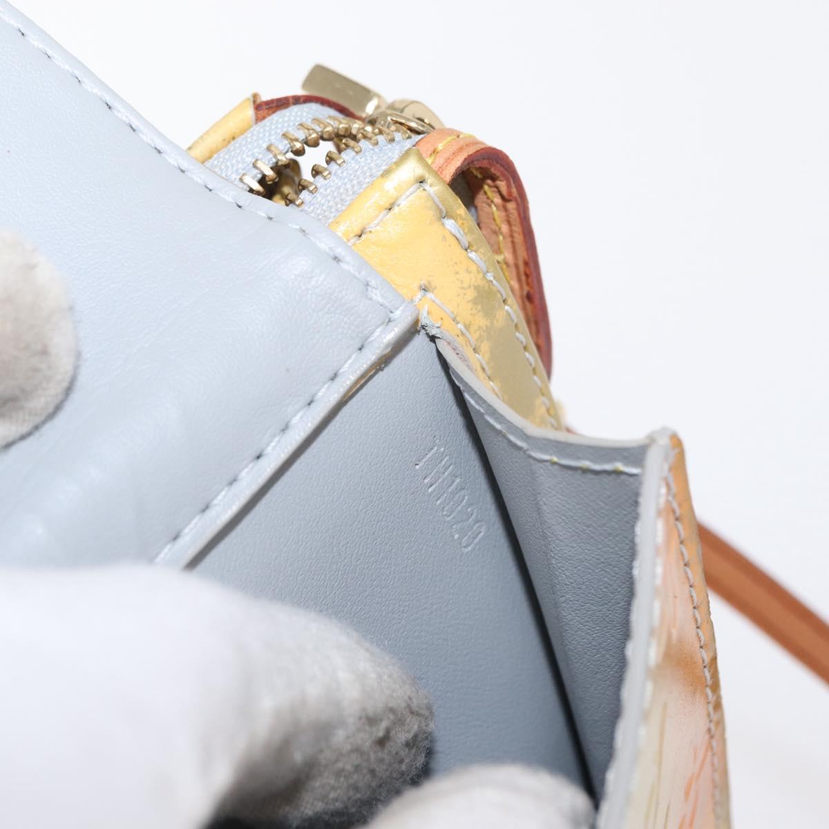 LOUIS VUITTON Monogram Vernis Motto Accessory Pouch Gris M91030 LV Auth 155682